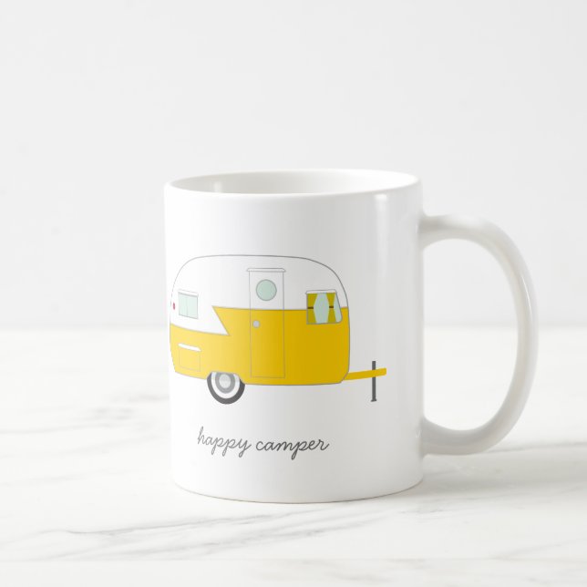 De Café Caneca do campista feliz - amarelo (Direita)