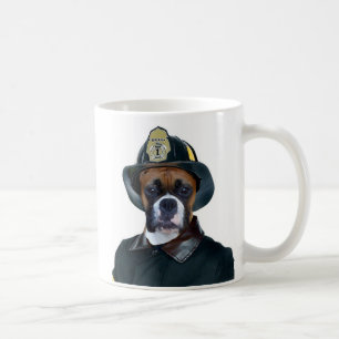 De Café Caneca do cão do pugilista do bombeiro