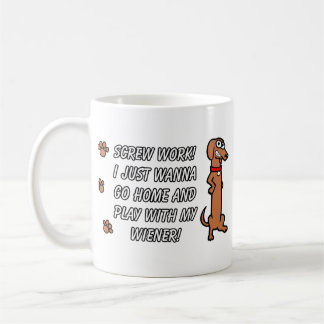 De Café Caneca do cão do Wiener do trabalho do parafuso