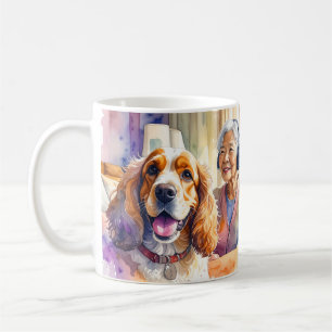De Café Caneca do Cavalier King Charles Spaniel Amigável