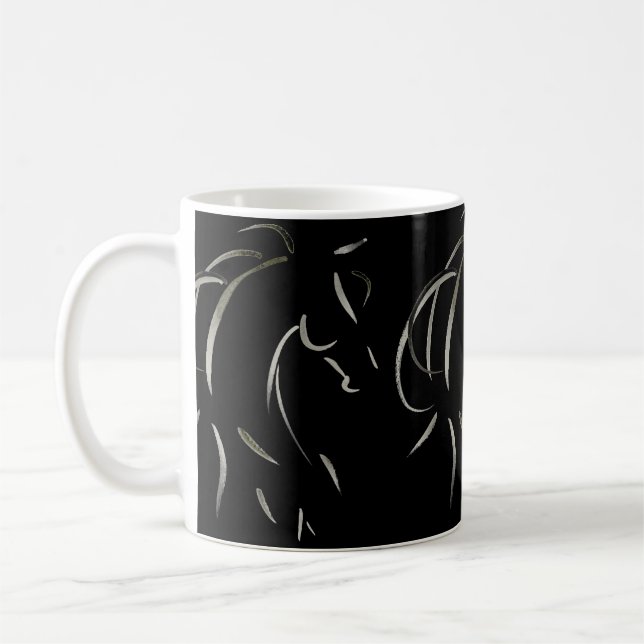 De Café Caneca do cavalo do Equus no preto (Esquerda)