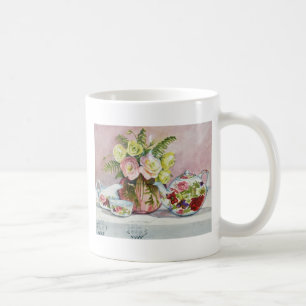 De Café Caneca do chá cor-de-rosa