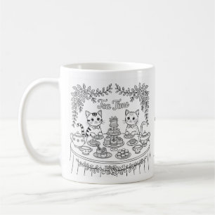 De Café Caneca do Chá da Hora do Gato Listrado