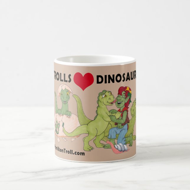 De Café Caneca do chocolate quente dos dinossauros do amor (Centro)