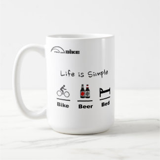 De Café Caneca do ciclismo - vida é simples - bicicleta -