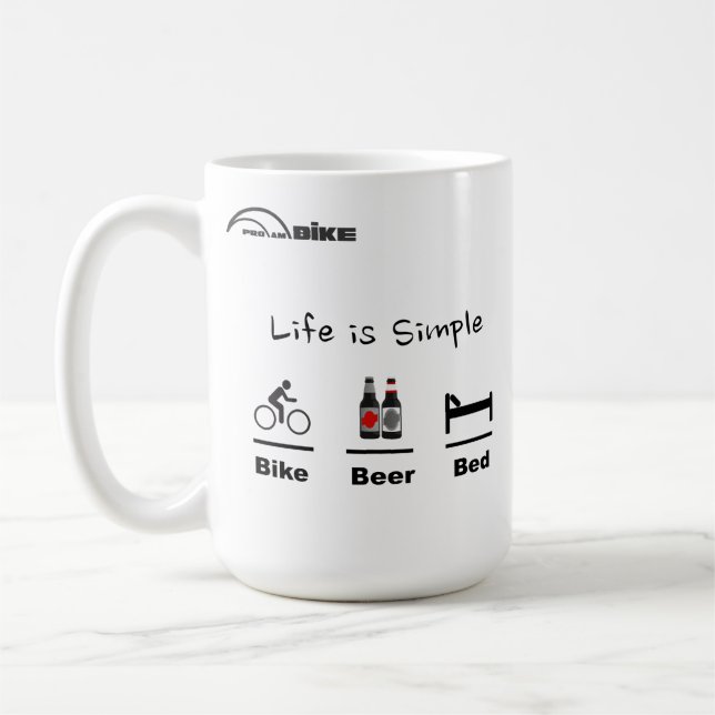 De Café Caneca do ciclismo - vida é simples - bicicleta - (Esquerda)