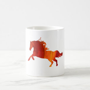 De Café Caneca do clássico do cavalo da chama