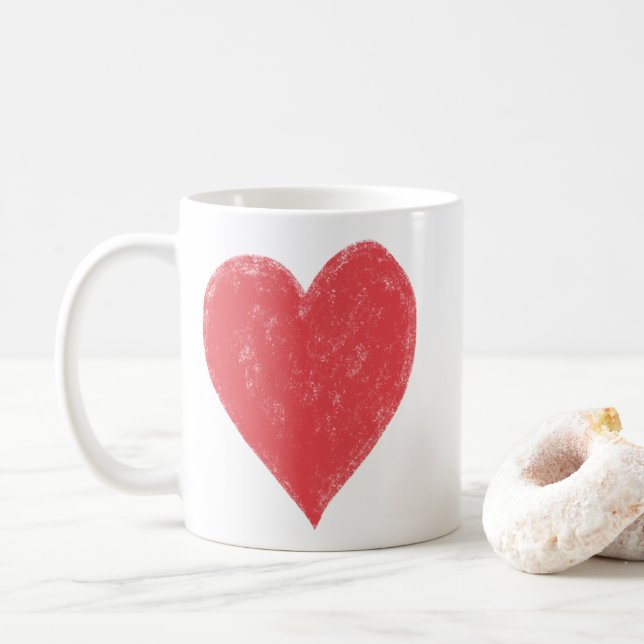 De Café Caneca do coração (Com Donut)