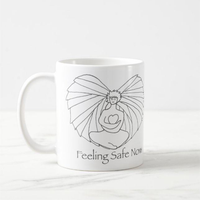 De Café caneca do coração do anjo (Esquerda)