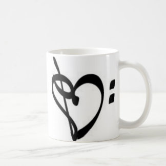 De Café Caneca do coração do Clef da música