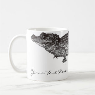 De Café Caneca do crocodilo do vintage