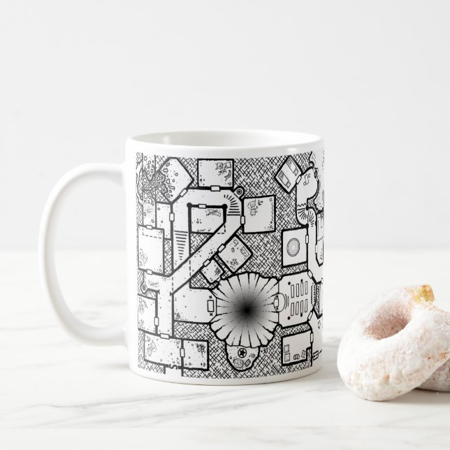 De Café Caneca do Cultist do Dungeon (Com Donut)