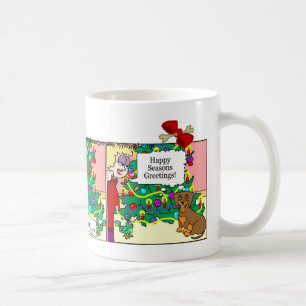 De Café Caneca do Dachshund: Cumprimentos das estações