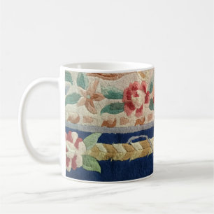 De Café Caneca do design do tapete, azuis marinhos & tons