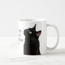 De Café Caneca do dia da apreciação do gato preto