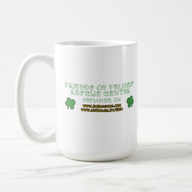 De Café caneca do dia das almofadas do St. - design 2 (Esquerda)