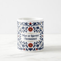 Caneca do Dia das Mães com Arte Popular Escandinav
