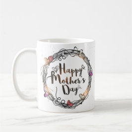 De Café Caneca do dia das mães com mensagem feita sob