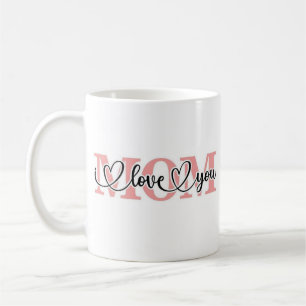 De Café Caneca do dia das mães rosa branca eu amo você par