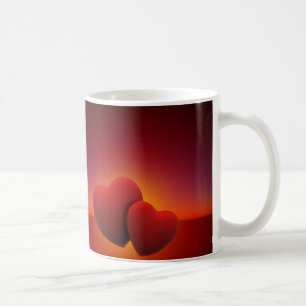 De Café Caneca do Dia dos Namorados com Coração Gêmeo Boni