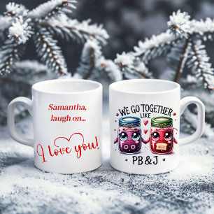 De Café Caneca do Dia dos Namorados com Nome Personalizado