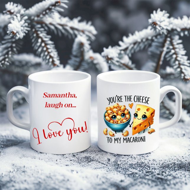 De Café Caneca do Dia dos Namorados com Nome Personalizado (Funny Food Valentine Mug Custom Name Love Gift)