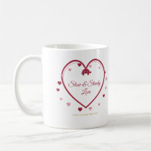 Caneca do Dia dos Namorados da Tartaruga do Amor L