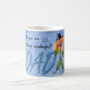 De Café Caneca do dia dos pais com a flor no PAI do terno