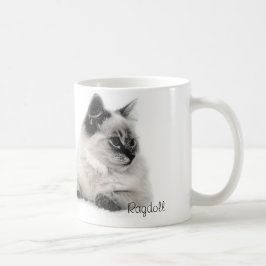 De Café caneca do esboço do ragdoll