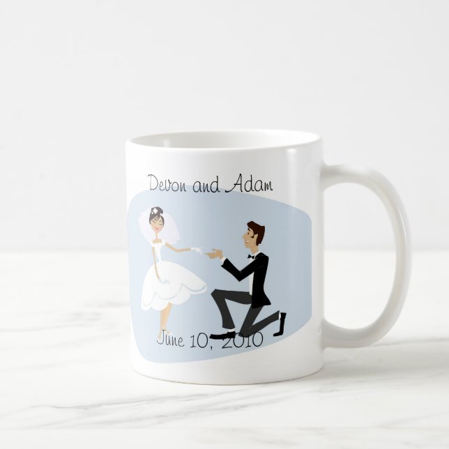 De Café Caneca do favor do casamento (Direita)