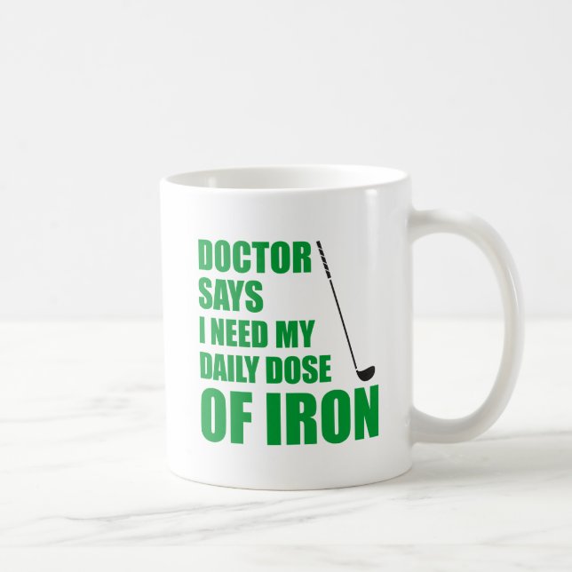 De Café Caneca do ferro do doutor Dizer Diariamente Dose (Direita)