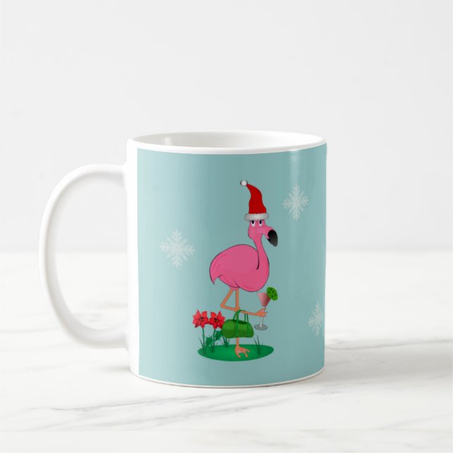 De Café Caneca do flamingo do Natal (Esquerda)
