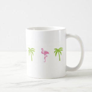 De Café Caneca do flamingo e da palmeira