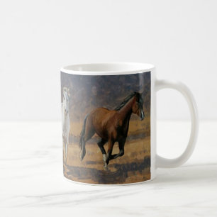 De Café Caneca do funcionamento dos cavalos selvagens