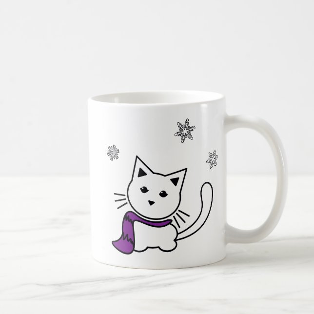De Café Caneca do gatinho do inverno (Direita)