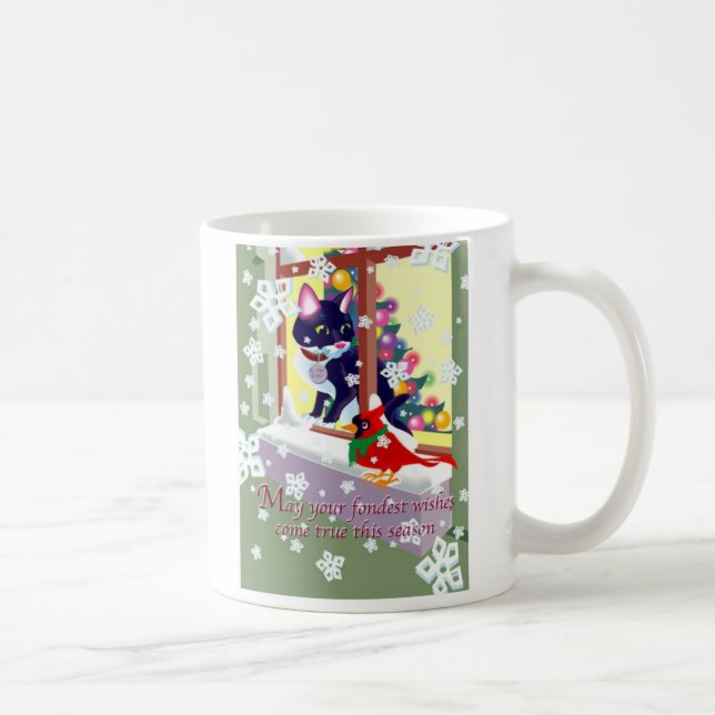 De Café Caneca do gato do Natal (Direita)