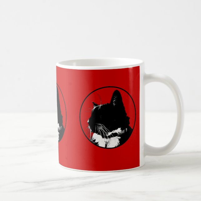 De Café Caneca do gato do smoking (Direita)