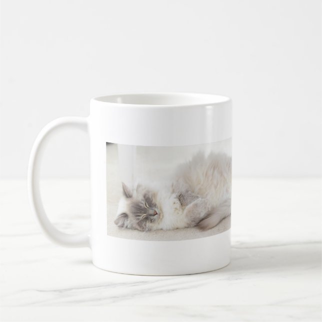 De Café Caneca do gato do sono Ragdoll (Esquerda)