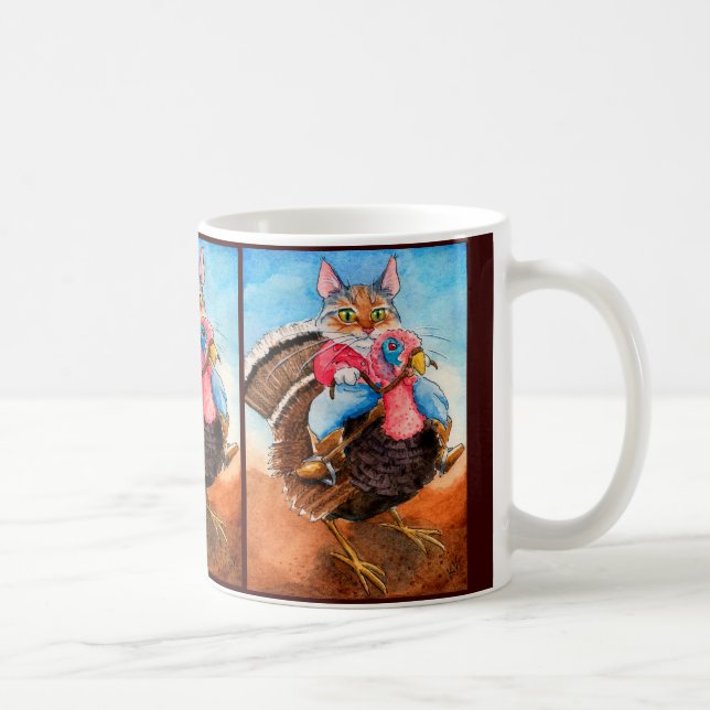 De Café caneca do gato do vaqueiro do Turquia-wrangler (Direita)