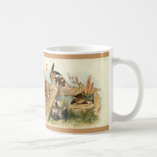 De Café Caneca do gato do vintage