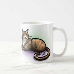 De Café Caneca do gato - gato malhado