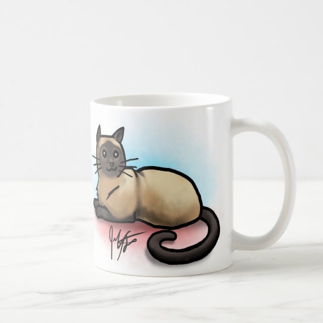 De Café Caneca do gato - teste padrão Siamese (Direita)