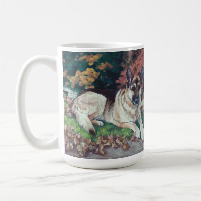De Café Caneca do german shepherd (Esquerda)