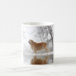 De Café Caneca do golden retriever