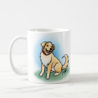 De Café Caneca do golden retriever