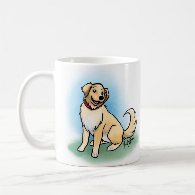 De Café Caneca do golden retriever (Esquerda)