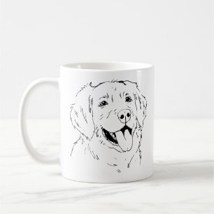 De Café Caneca do golden retriever