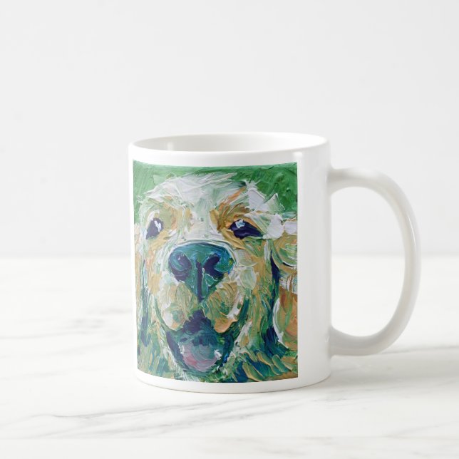 De Café Caneca do golden retriever (Direita)