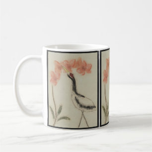 De Café Caneca do guindaste e da orquídea
