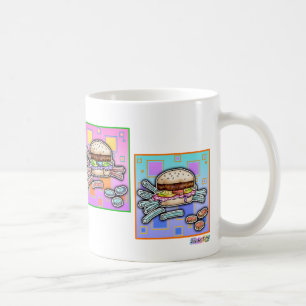 De Café CANECA do HAMBURGER do pop art